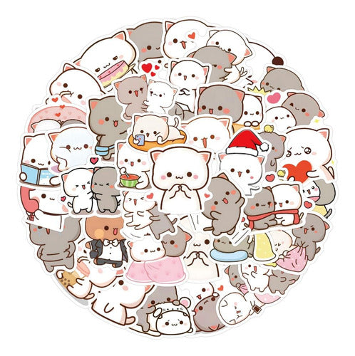 Stickers Autoadhesivos Mochicat Kawaii 0