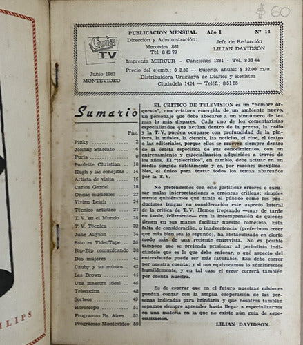 Revista Tv Guía, Pinky, June Allyson, 84 P. Junio 1962, Ez3 1