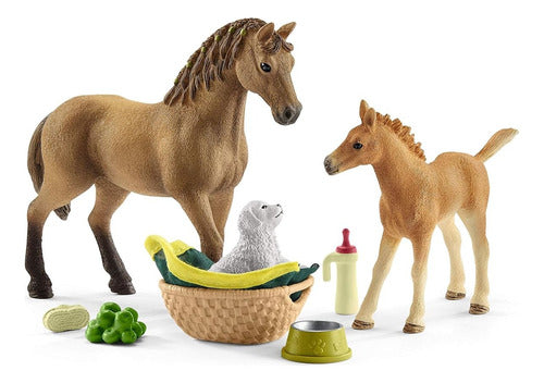 Juguete Set Caballo Granja Con Cría Niños Schleich 0