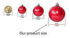 Bolas Para Arbol De Navidad X25u./ 6cm/ Rojo 2