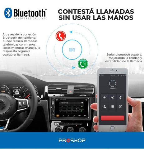 Car Stereo 2 Din 7010B 7" Touchscreen BT + 2 Speakers 1