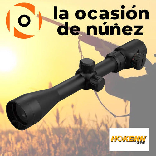 Hokenn 4x40 Telescopic Scope with Illuminated Reticle + Mount 3