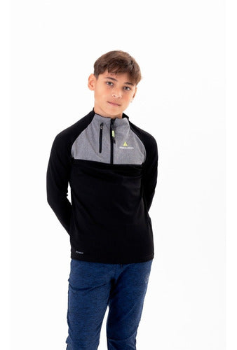 Urban Luxury Thermal Sports Hoodie for Kids with Half Zip 1