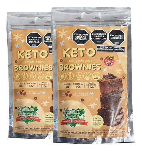 Reina Vegana Keto Brownie Mix 200g X2 0