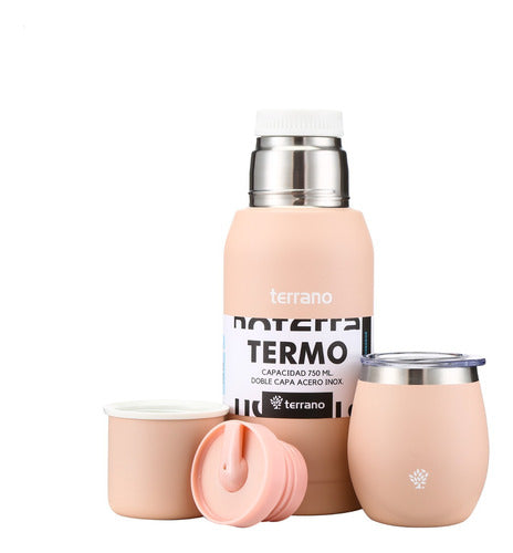 Terrano Set Matera Terrano Termo 750ml + Mate C/tapa Bombilla Regalo 7