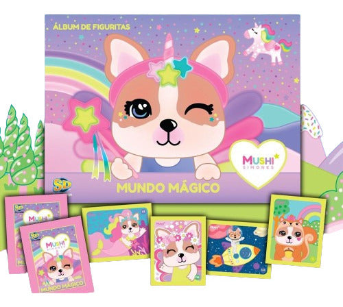 MUSHI SIMONES Magical World Album + Stickers X20 Packs. King 0