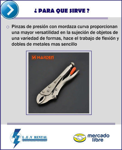 Pinza De Presión Perro Curva 10'' Harden Profesional 4