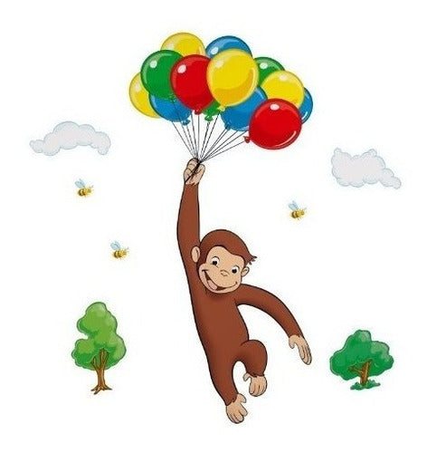 Roommates Rmk1082gm Curious George Peel - Adhesivo De Pared 0