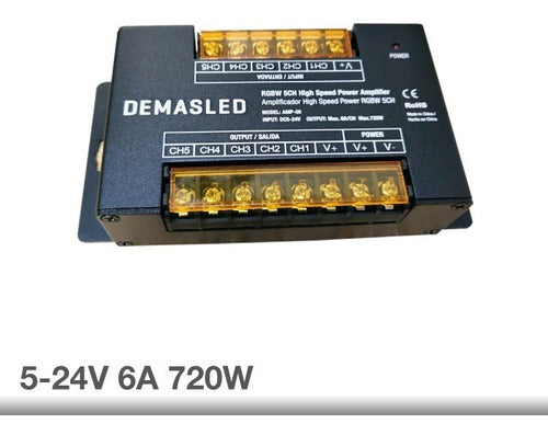 LED Strip Amplifier 5 Channels 5-24V 150-720W 30A 1