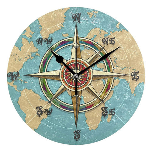 Auuxva Vintage Nautical Compass World Map Watch 0