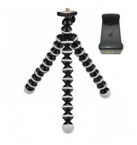 Kit Tripod 25 cm Flexible for Camera/Cell Phone + Adapter 0