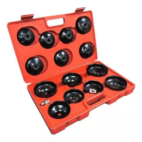 Eurotech Universal 14-Piece Cup Type Oil Filter Wrench Set 1