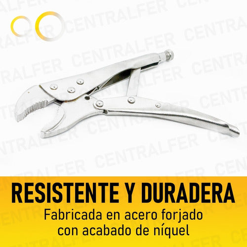 Pinza De Fuerza Presión De 10 Pulgadas Perro Curva Acero For 3