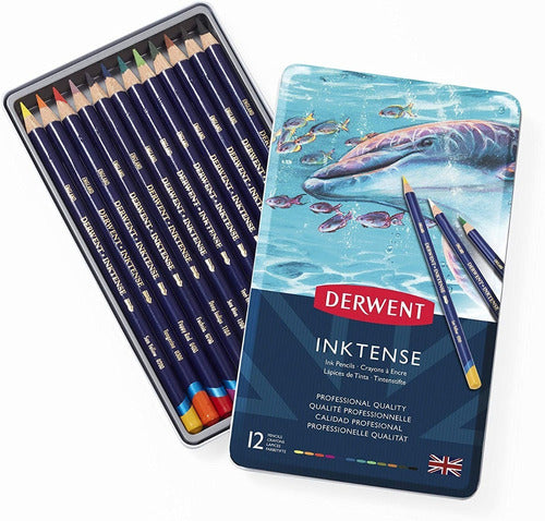 Derwent Inktense Water-Soluble Pencils Set of 12 0