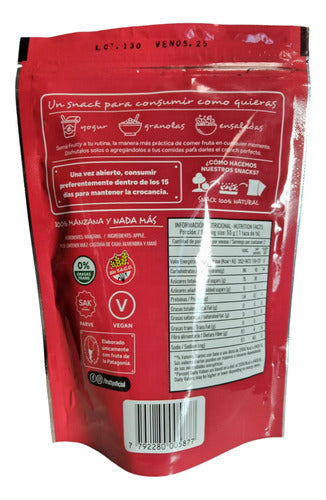 Pack of 12 Dehydrated Red Apple Snack Frutty 100g 4