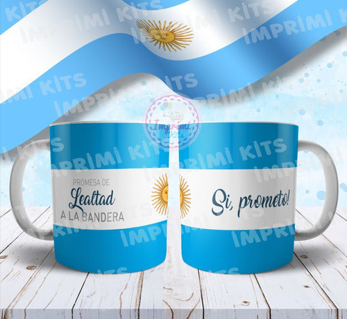 Imprimi Kits Plantillas Sublimar Tazas Jura Promesa A La Bandera Diseños 4