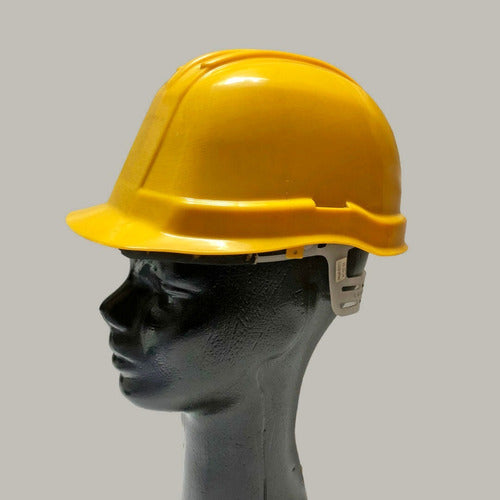 Casco De Seguridad Construccion Arnes Cremallera Amarillo 3