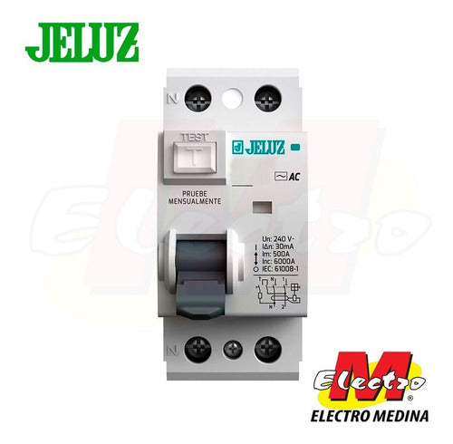 Jeluz Bipolar Key 63A 30mA Differential 2