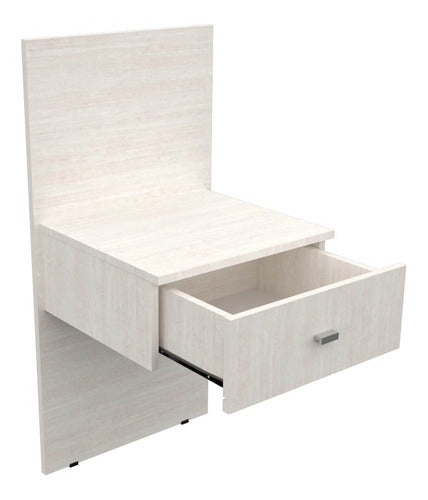 Set of 2 Modern Floating Bedside Tables with Drawer Combo 5