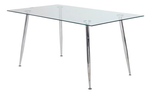 Alas Design Iriarte Rectangular Glass Table 120cm X 70cm 3