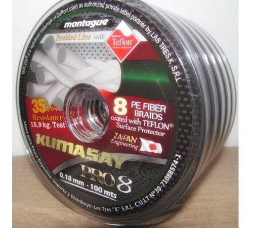 Kumasay PRO 8 Multifilament Fishing Line 70 Lbs/0.27mm x 200m 2