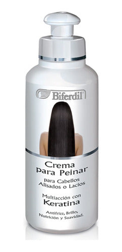 Crema De Peinar Biferdil Con Keratina 155 Ml. 0