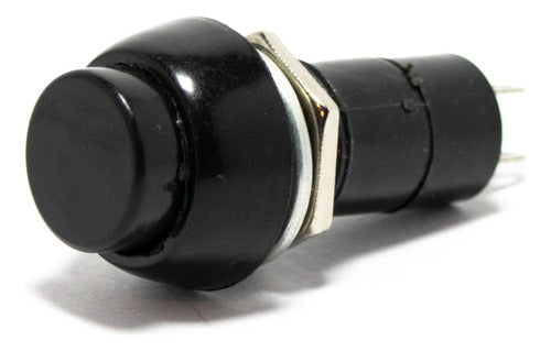 ELUMILED 6 Normal Closed Push Buttons 12mm Round 1A 250V Black 0