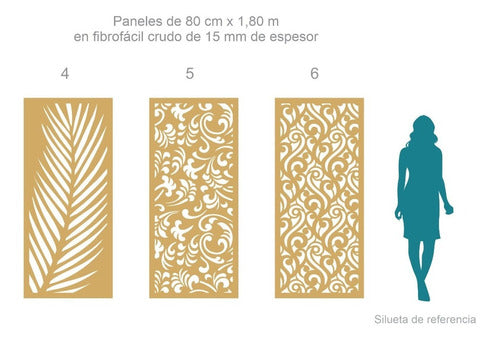 Mister Biombo Divisor De Ambientes Panel Calado 80 Cm X 1,80 M Mdf 15 Mm 2