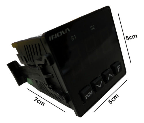 Temporizador Digital 2 Saidas 48x48mm 85~250vca/vcc - Inova 1