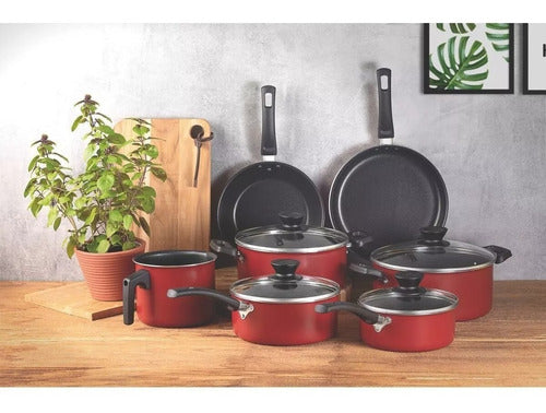 Tramontina Non-Stick Starflon Cookware Set 7pcs Battery 2