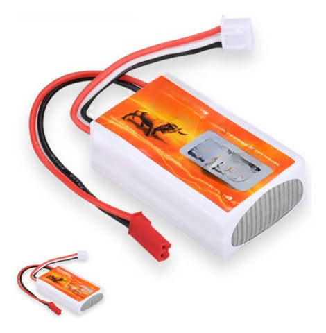 2pcs 800 Mah 7.4v Batería De Lipo De 2s De 25 C Jst Para Coc 1