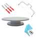 Rotating Cake Stand Spatula Pastry Cutter Icing Bag Set 0