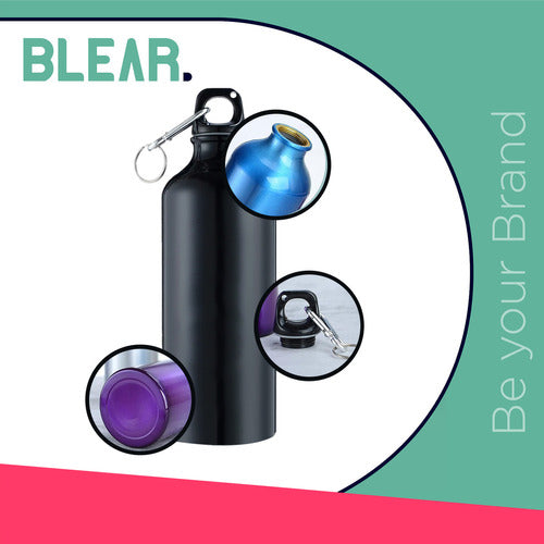 BLEAR.AR Sports Aluminum Water Bottle 600ml - Gym Style 3