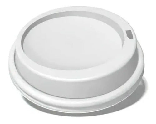 Tapa Blanca Para Vaso Café 240 Cc Pack X100 Tapas 0