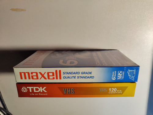 Maxell and TDK Videocassettes - 2 Pack VHS 2