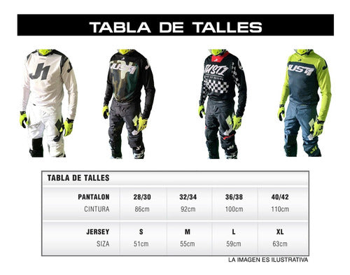 Just1 Motocross Enduro Atv Flag Riding Gear Set for Men 2
