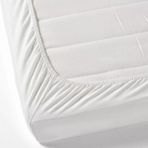 BH Puro Algodón Adjustable Fitted Sheet 1 1/2 Plaza White 100% Cotton 90 X 190 1