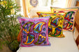 Handmade Decorative Embroidered Pillow Cover from India 40x40 cm 7