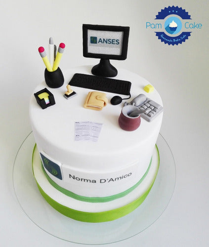 PamCake Custom Birthday Cake - Office Theme 1