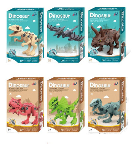 Lidi Long Toys Dinosaur Kit Figure with Screwdriver Models 0