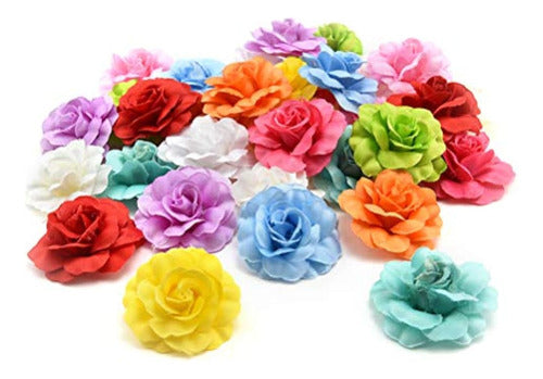 Fake Flower Heads in Bulk - Cabezales de Flores Falsas Granel Por Mayor Para Manualidad 0