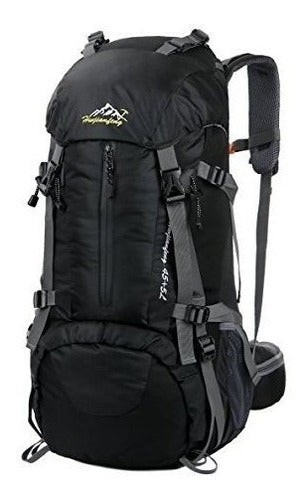 Mochila Impermeable Para Senderismo - 50 L Negro. 0