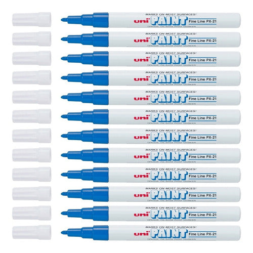 Uni Paint PX-21 Light Blue Oil Paint Marker Set of 12 0