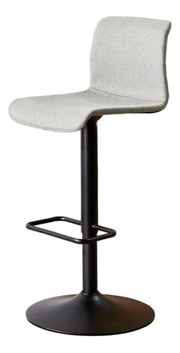 BallSellings Heidi Adjustable Kitchen Bar Stool - Gray Linen 0