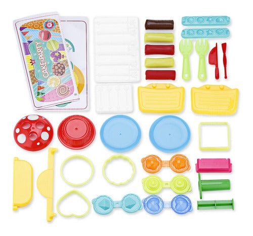 Citykids Play Dough Party and Cake Set 41 Pieces with Carrying Case CK 0570 5