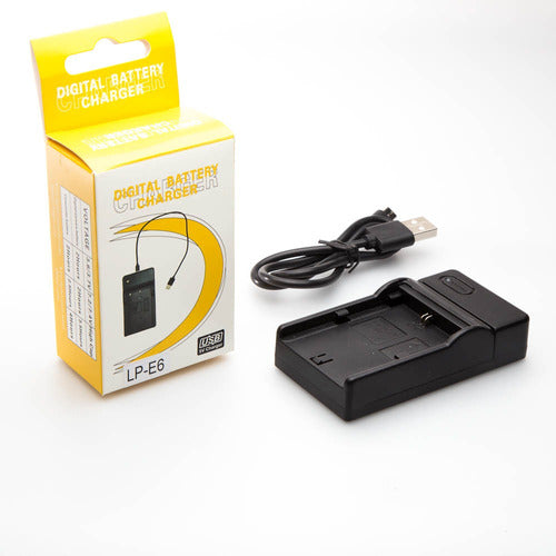USB Charger for Canon LP-E6 EOS 5D Mark II III 6D 70D 7D 3