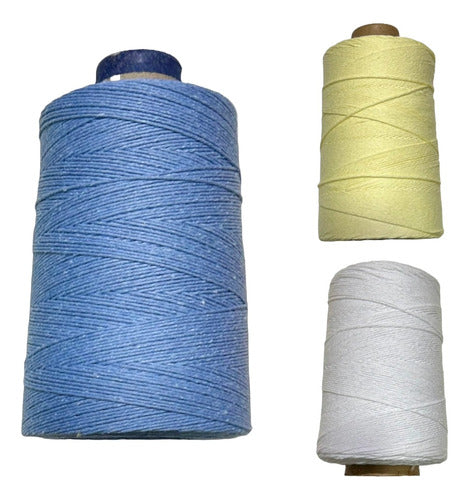 Silkum Kit Argentina 3 Cotton Thread Cones 1.5mm X 400 Grams 1