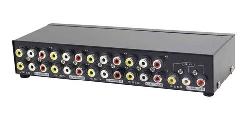 Panlong AV Switch 8 Way RCA 8 in 1 L/R Selector 0