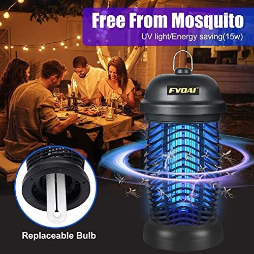 FVOAI Matamosquitos Con Luz Ultravioleta Para Atraer Mosquitos 3