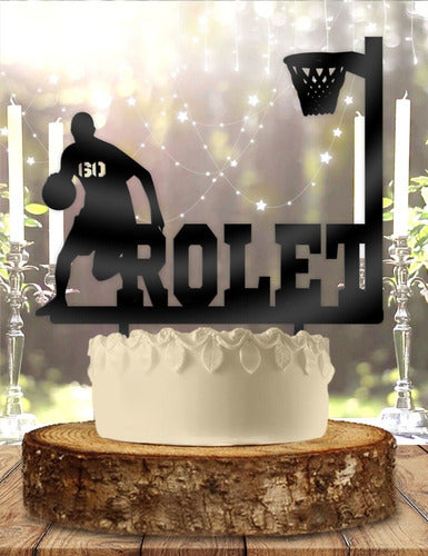 Cake Topper Adorno Torta - Basquet Personalizado 1